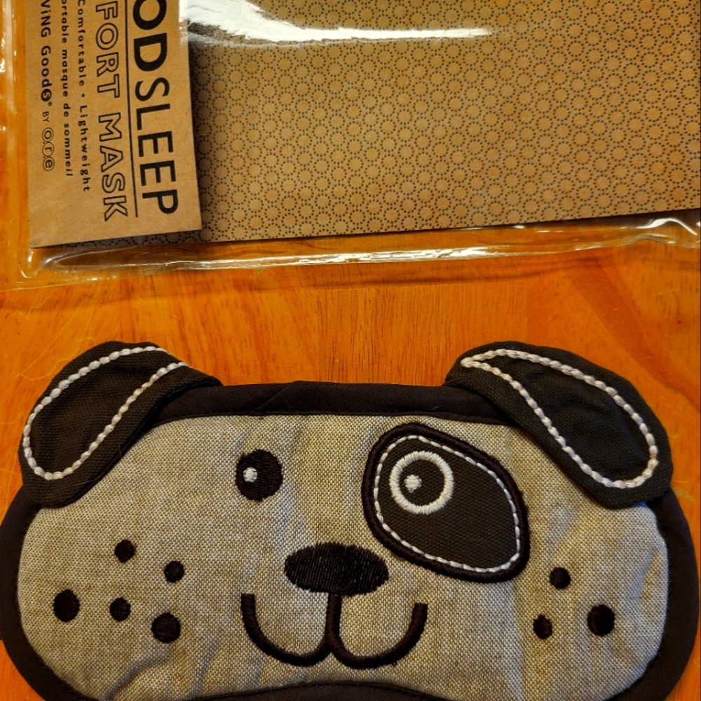 Cute Good Sleep, Comfort Mask, Brown/Tan Dog, Size Small